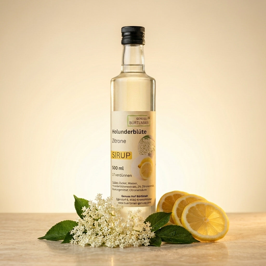 Holunderblüten Zitronen Sirup