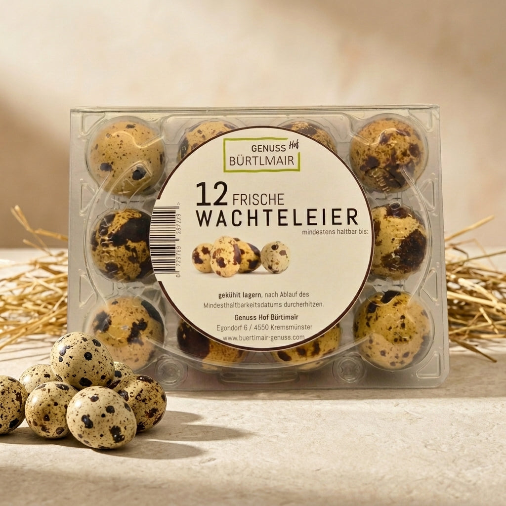 Frische Wachteleier